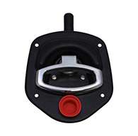 Guardian® compression latch, single point, black powder coat, mounting holes. Right hand. Codeable cylinder ordered separately