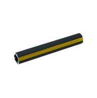 Black anodized aluminum knurled 1.25" rail with yellow reflective inserts