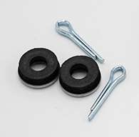 Kit-2 Rubber Clad Washer with cotter pins used to attach rods to studs on 2 point Paddle Handles and 2 or 3 point Folding T handles.