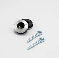 Kit-2 Rubber Clad Washer with cotter pins used to attach rods to studs on 2 point Paddle Handles and 2 or 3 point Folding T handles.