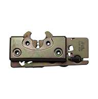 Full size 2 stage dual claw rotary latch with base plate, left hand. Zinc plated. Accepts .675" striker.