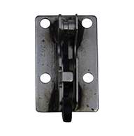 Small 2 stage rotary latch, with base plate, right hand, zinc plated. Accepts .375 diameter striker.